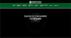 Desktop Screenshot of colegiodecontadorescochabamba.org.bo