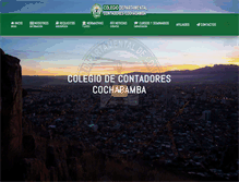 Tablet Screenshot of colegiodecontadorescochabamba.org.bo